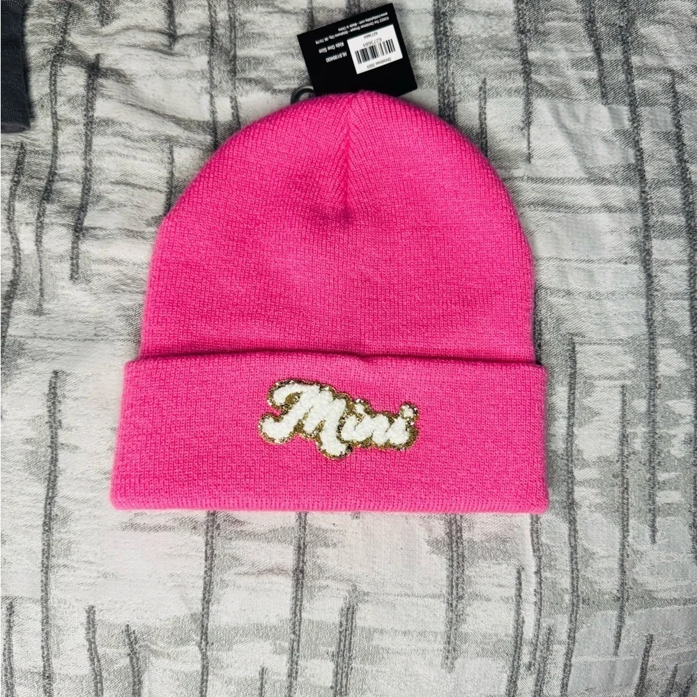 Toddler girl hat / pink with mini